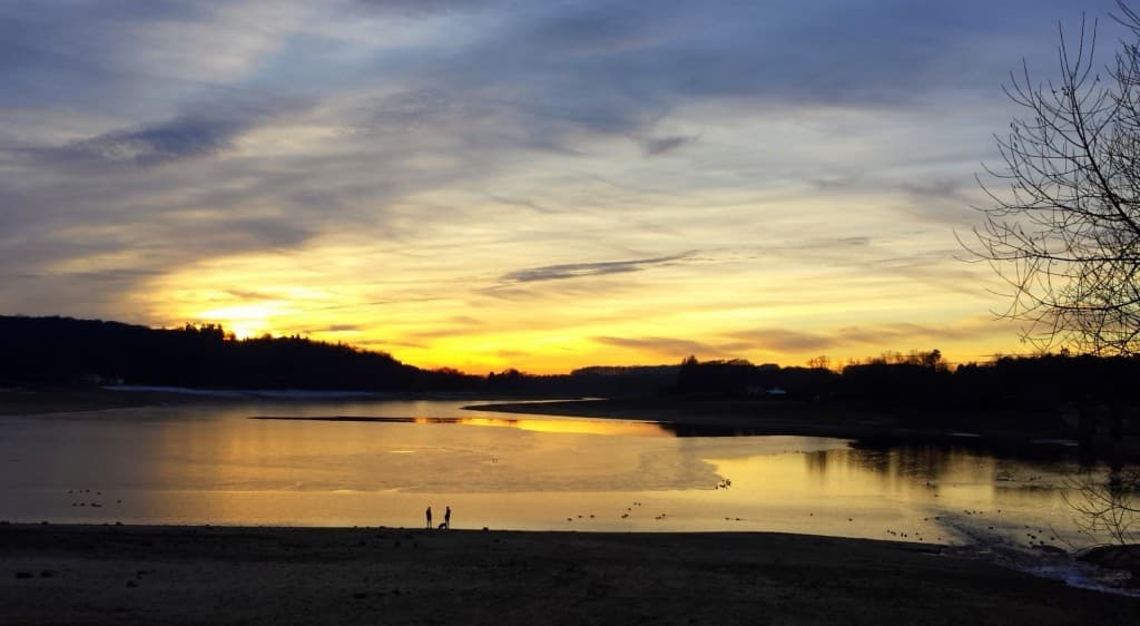 Coucher sur le lac de Bouzey