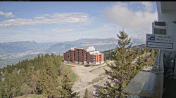 Notre webcam de chamrousse - Roche Béranger - alt. 1800 m - vue vers Grenoble et le Recoin