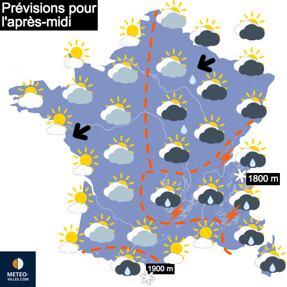Goutte froide puis risque d'orages ce week-end