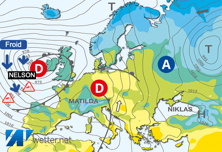 Carte de prévisions d'europe du Mercredi 27 mars 2024