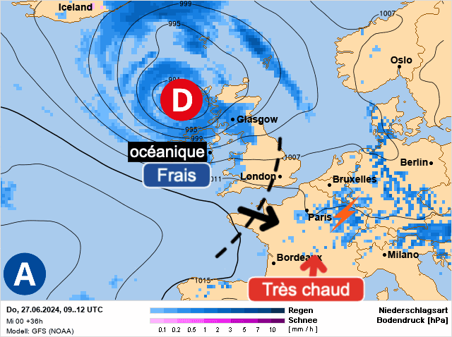 Carte de prévisions d'europe du Jeudi 27 juin 2024