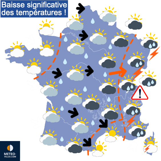 Les orages se décalent vers l'est