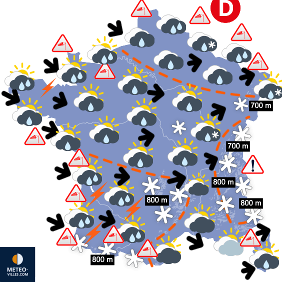 Retour de la neige dans l'Est, puis redoux plus durable