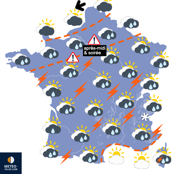 Une météo chaotique avec de fortes pluies