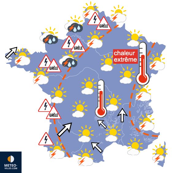 Fin (au moins temporaire) de la canicule pour lundi