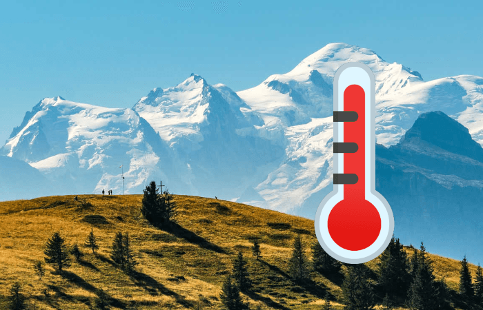 La canicule sévit dans les Alpes jusqu'au sommet du Mont Blanc