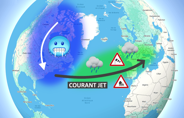 Un lien entre la vague de froid aux USA et les intempéries à venir en France