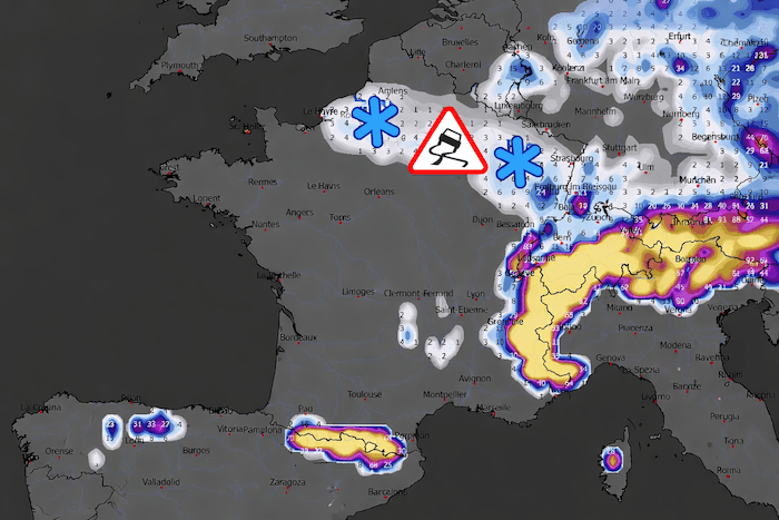 Chutes de neige mercredi au nord de la Seine