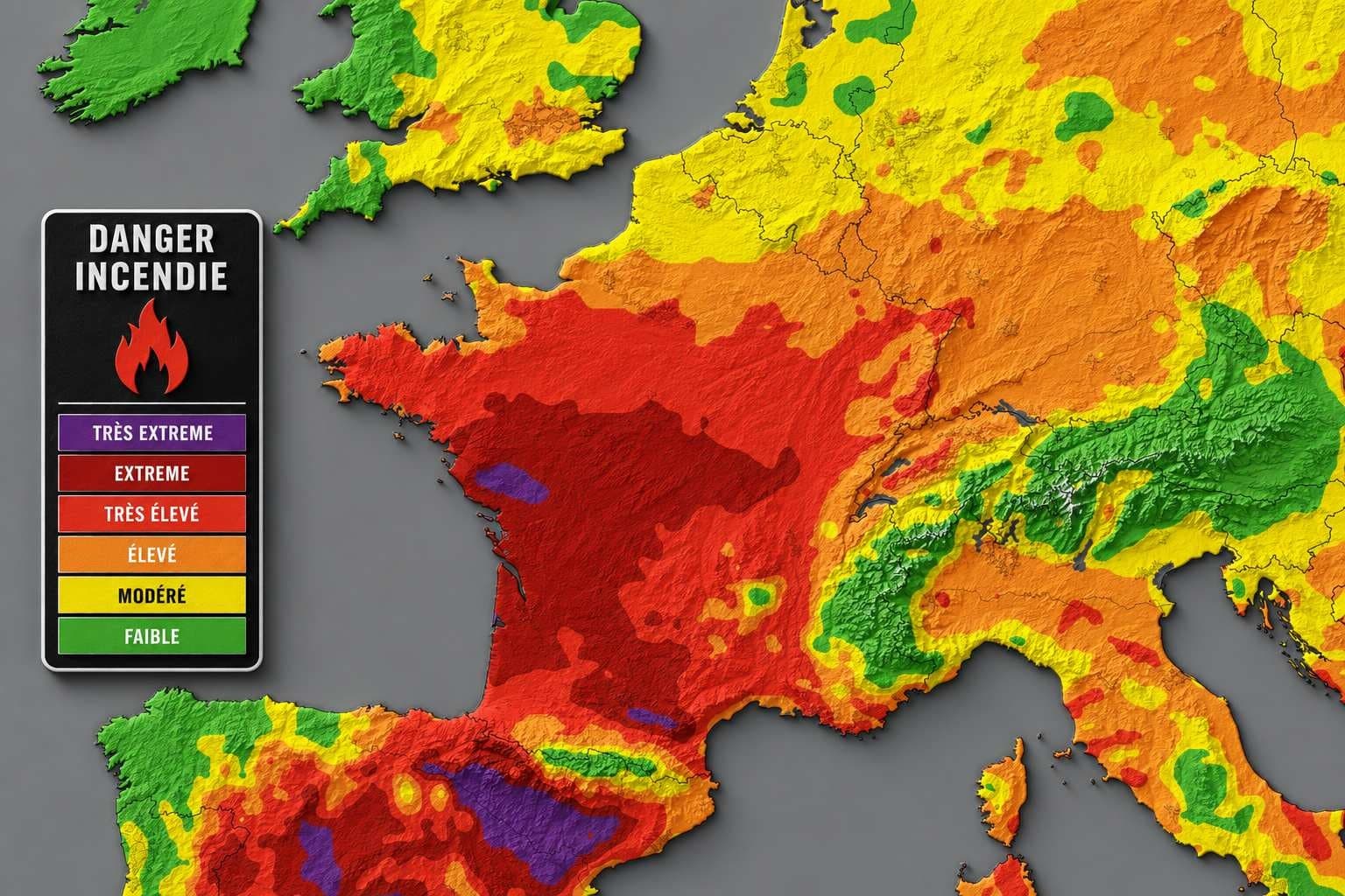 Canicule : attention au risque d'incendie de plus en plus important à travers la France !