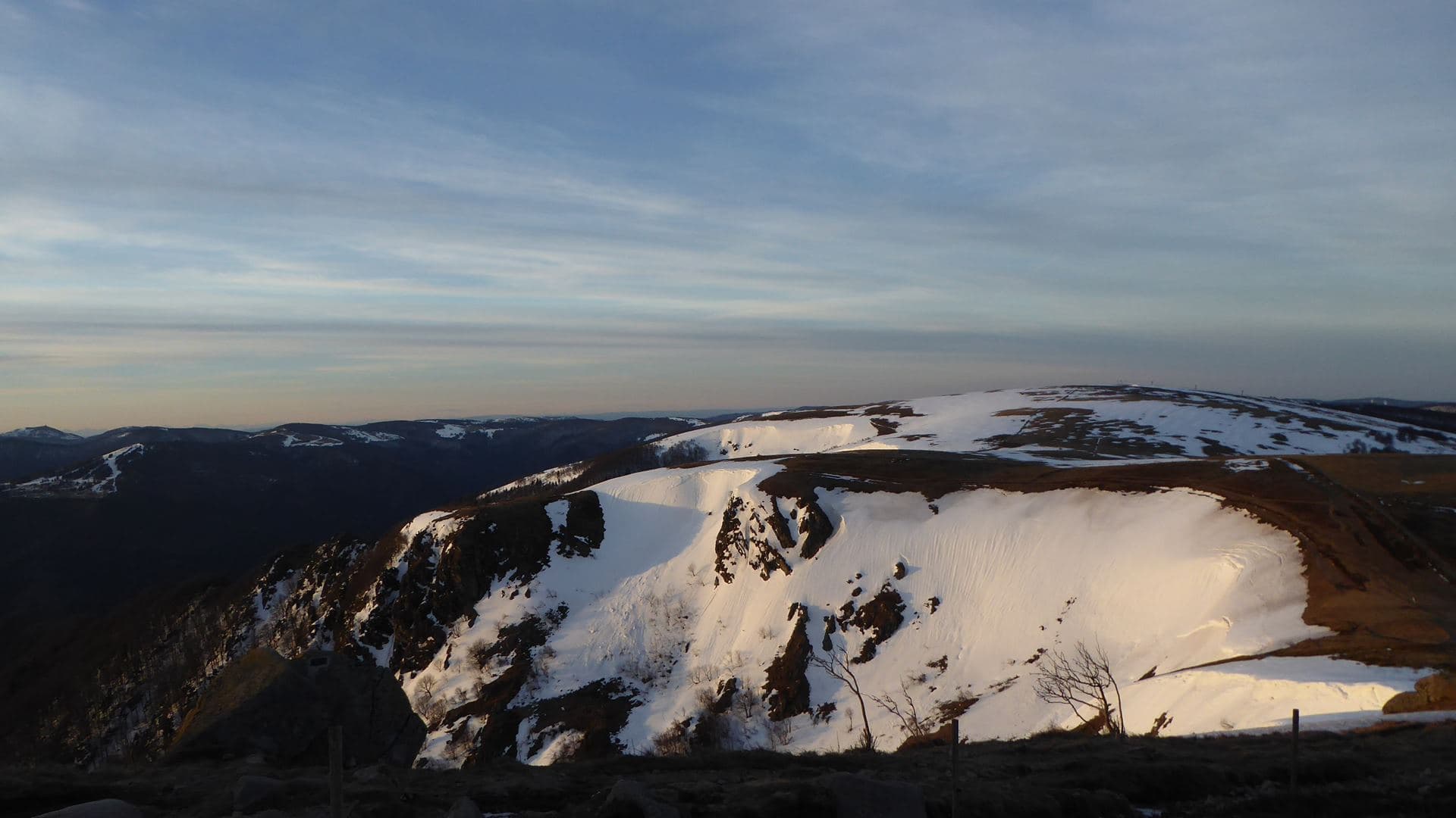 Corniche de neige au Hohneck