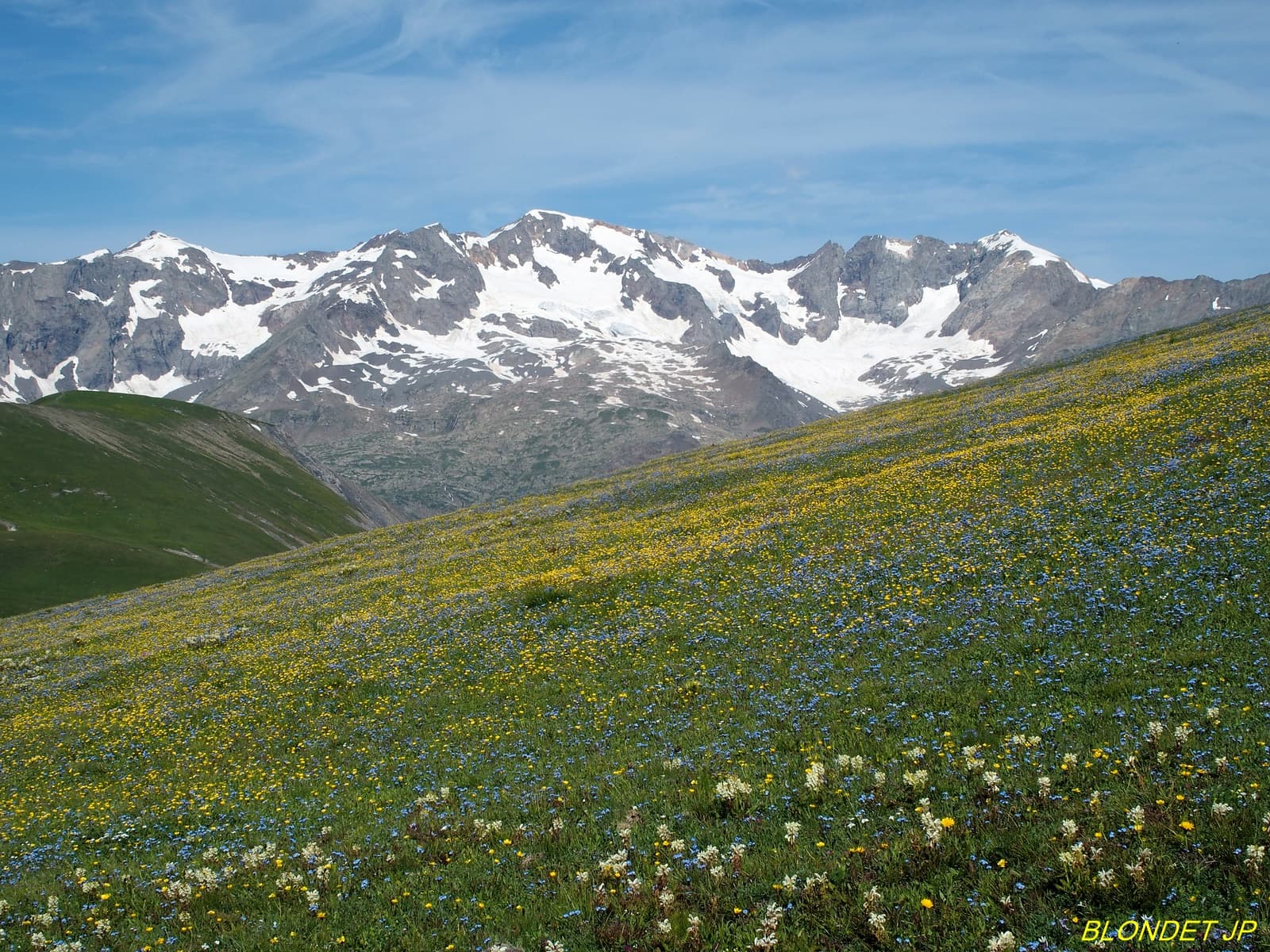 Grandes Rousses en montant au Pic du Mas de la Grave
