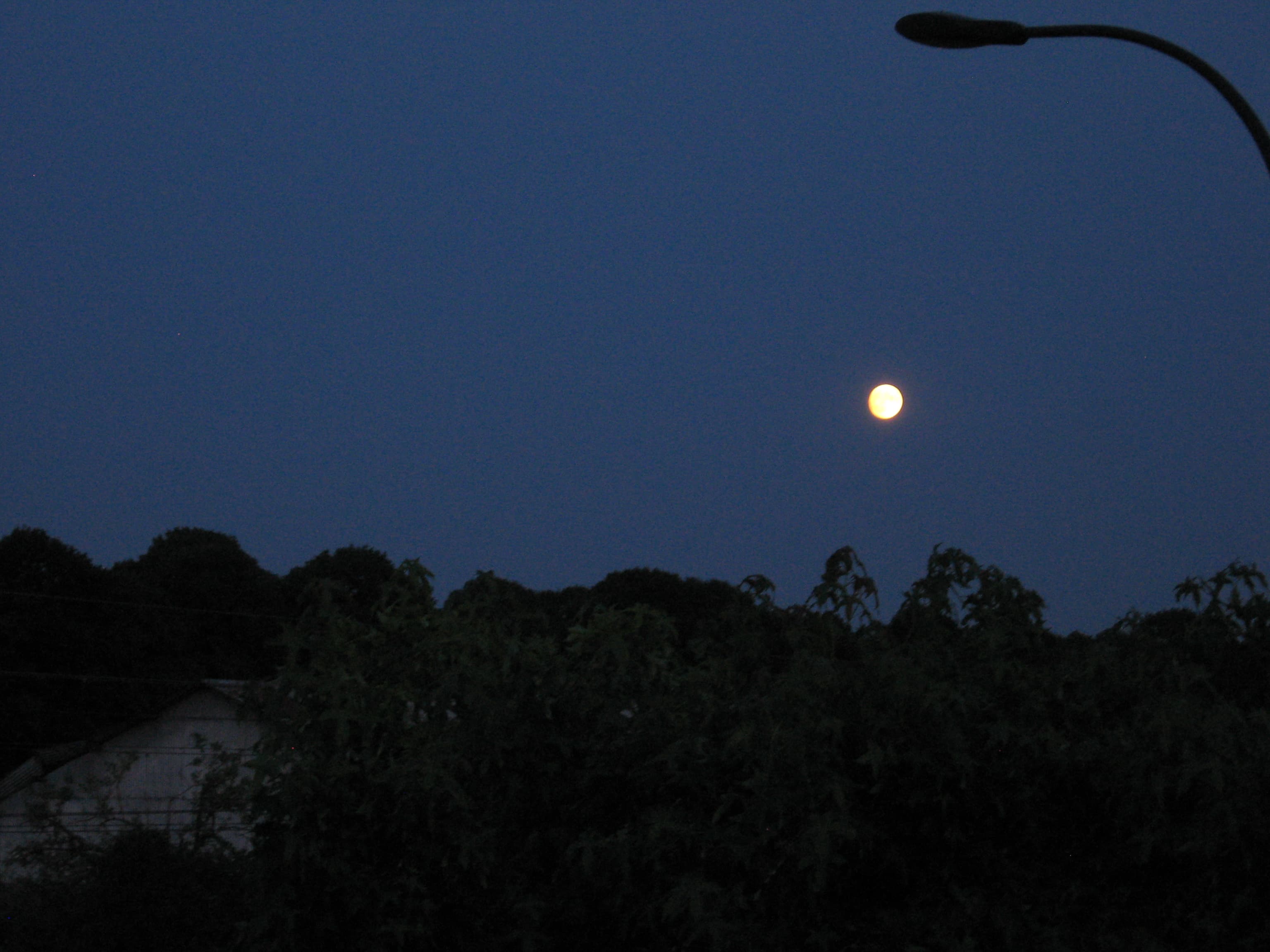lune rousse sur le parc de Versailles