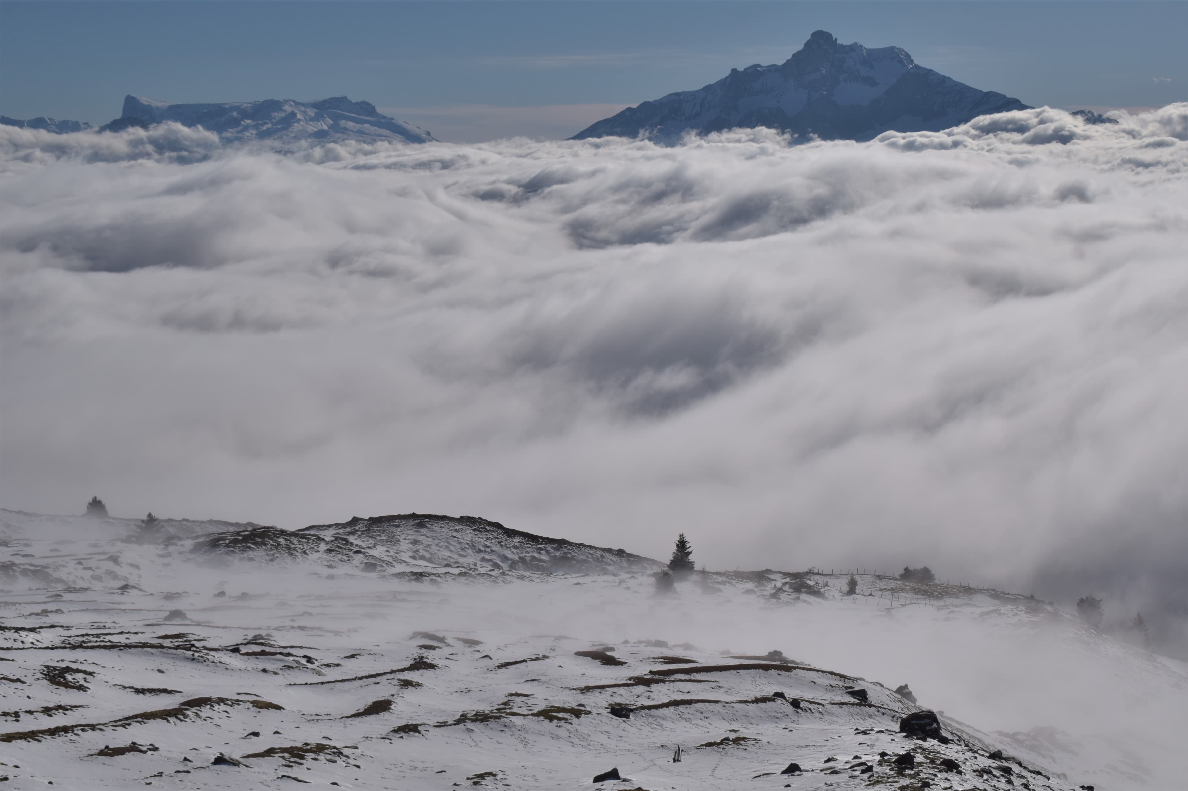 Limite mer de nuages- 1750 m Baraque du Jas-Oris en Rattier