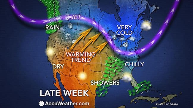 Image d'illustration pour Froid et neige par effet lac aux Etats-Unis
