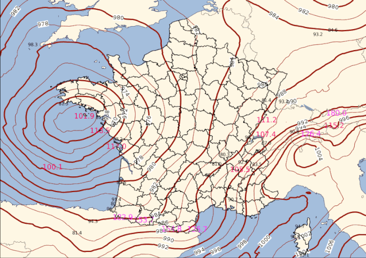 Image d'illustration pour Puissant anticyclone versus dépression creuse