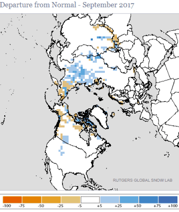 Image d'illustration pour Enneigement supérieur à normale sur l'Hémisphère Nord
