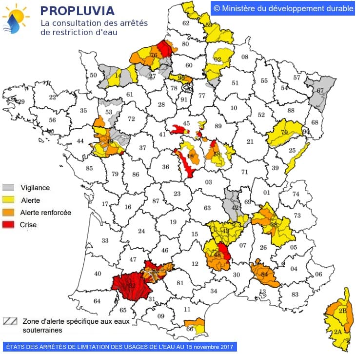Image d'illustration pour Encore des arrêtés sécheresse sur le quart de la France