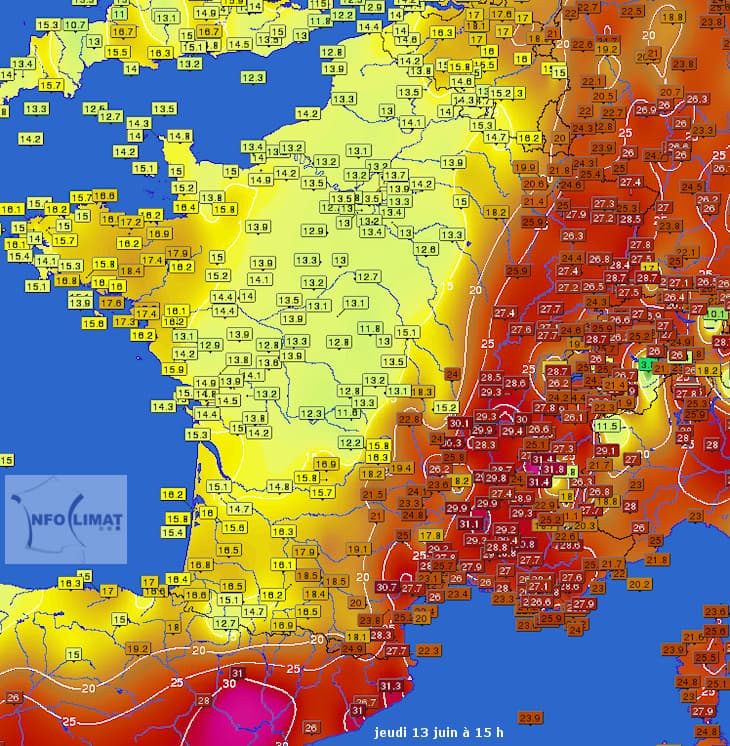 Image d'illustration pour Forte chaleur à l'Est - Fraîcheur pluvieuse ailleurs