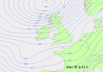 Image d'illustration pour Tempête Dirk : vers des pressions atmosphériques remarquables