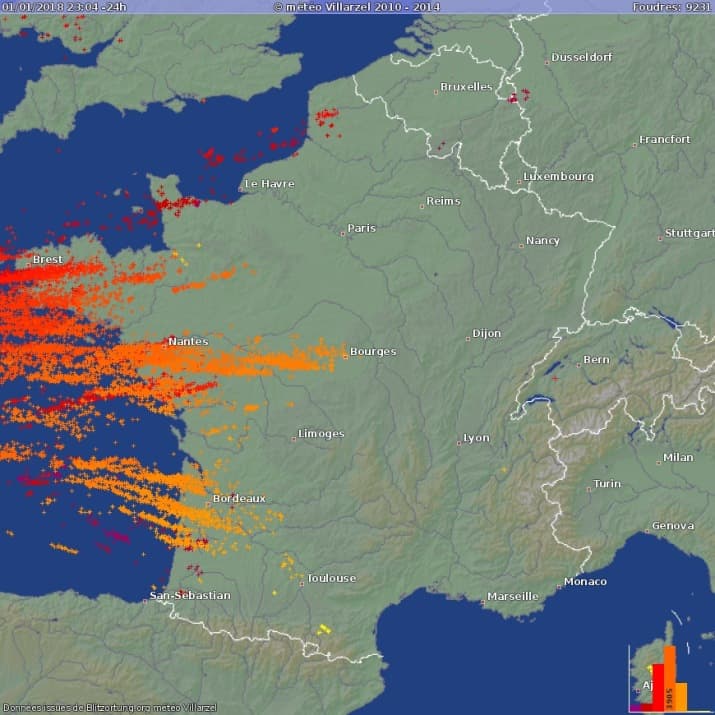 Image d'illustration pour Tempête Carmen le jour de l'An 2018
