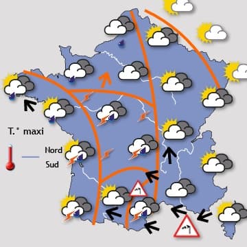 Nombreuses averses et orages mais toujours très doux 