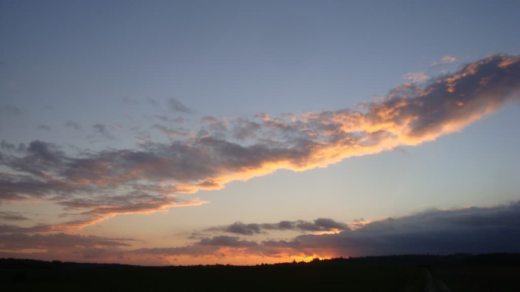 Au coucher du soleil