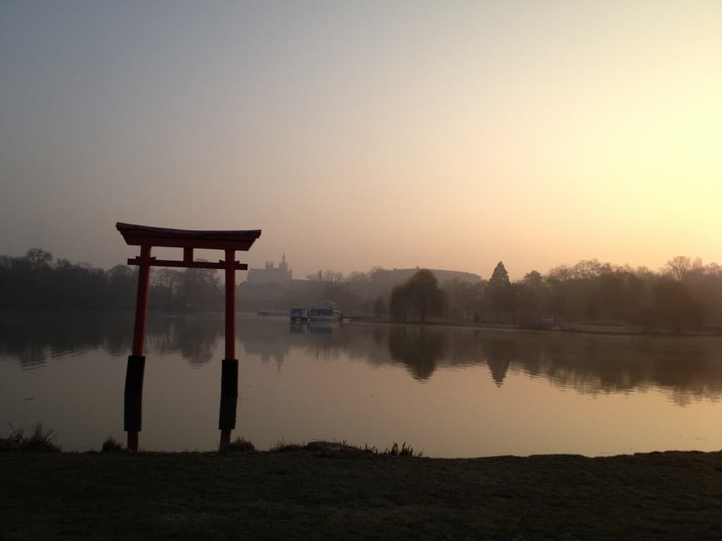 Brume au lever du jour