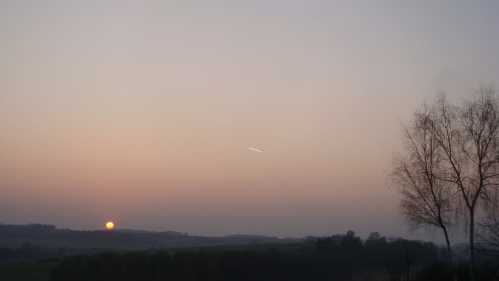 coucher lointain