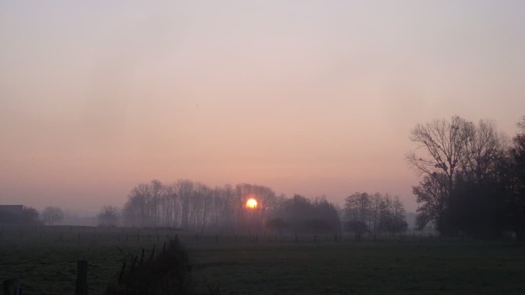 Lever voilé..et gelée blanche