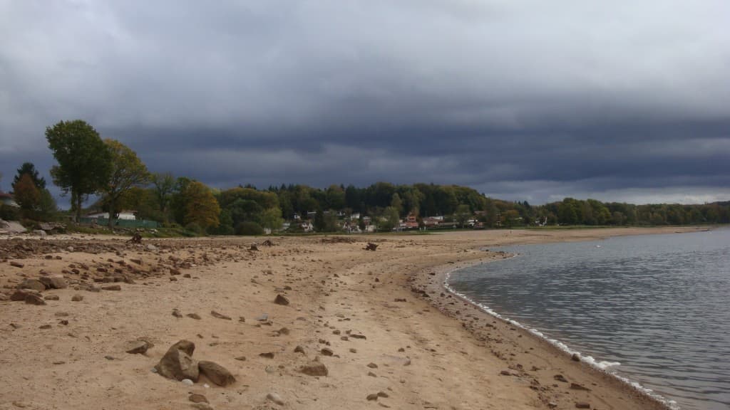 Niveau d'eau bas sur le Lac de Bouzey