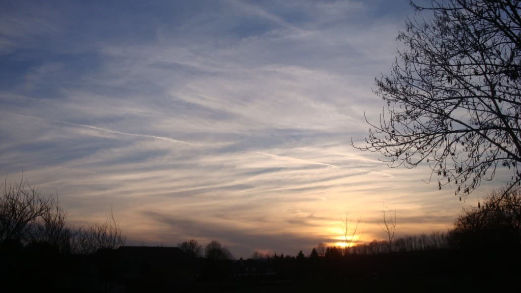 Soleil voilé au couchant