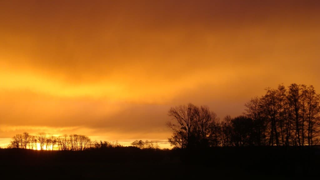 Superbe ciel  flamboyant ce matin 