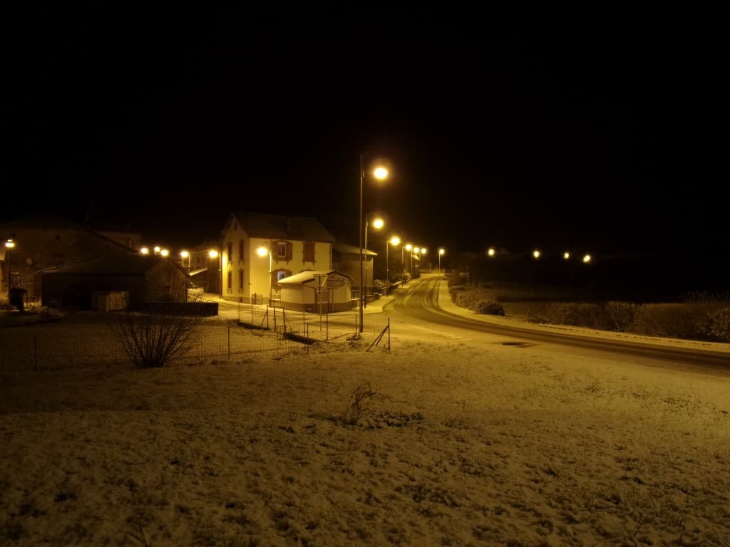 1ere neige au sol ce soir