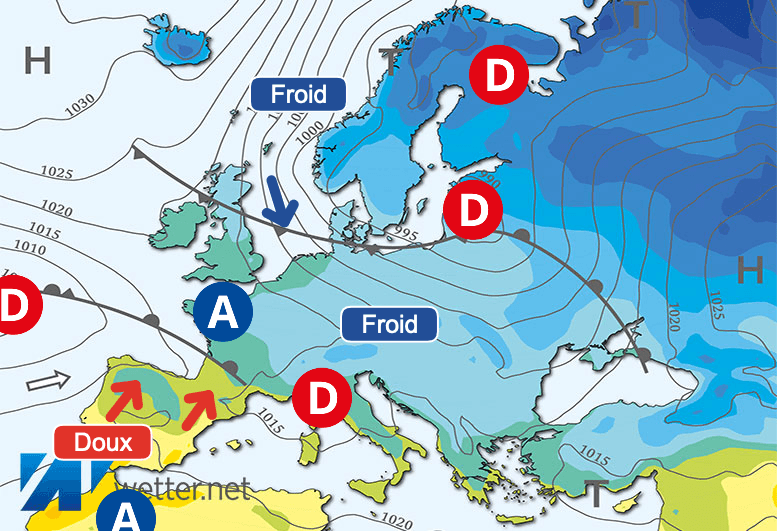 Carte de prévisions d'europe du Dimanche 14 janvier 2024