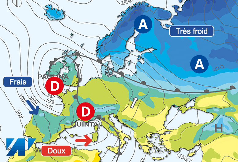 Carte de prévisions d'europe du Samedi 10 février 2024
