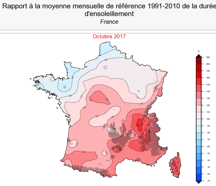 Image d'illustration pour Octobre doux, ensoleillé et remarquablement sec