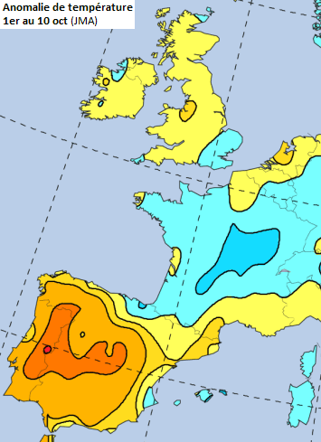 Image d'illustration pour Bouffée de chaleur au Sud avant une fin de mois plus fraîche