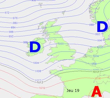 Image d'illustration pour Fort courant perturbé sur le Nord de l'Europe