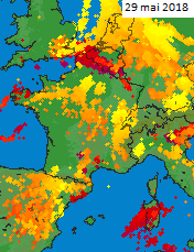 Image d'illustration pour De violents orages fin mai se prolongeant début juin
